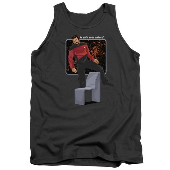 Star Trek Is This Seat Taken Mens Tank Top Shirt (Charcoal, XX-Large)