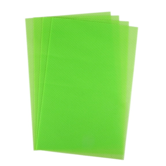 STRANDCHIC Cabinet Mats Refrigerator Liners Green EVA 4Pcs Anti Oil