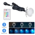 thumbnail image 2 of TFixol 10-Pack RGB LED Deck Lights with Remote Control, IP67 Waterproof, Adjustable Colors & Modes, 5 Brightness Levels, Timer Function, for Outdoor Stairs, Gardens, and Decks, 2 of 6