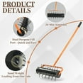 thumbnail image 6 of Zimtown 17-Inch Heavy Duty Steel Lawn Aerator, Rolling Garden Tool for Soil Aeration, Orange/Black, 6 of 9