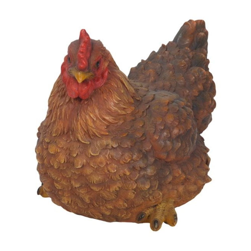 Hi-Line Gift Squatting Hen Garden Statue
