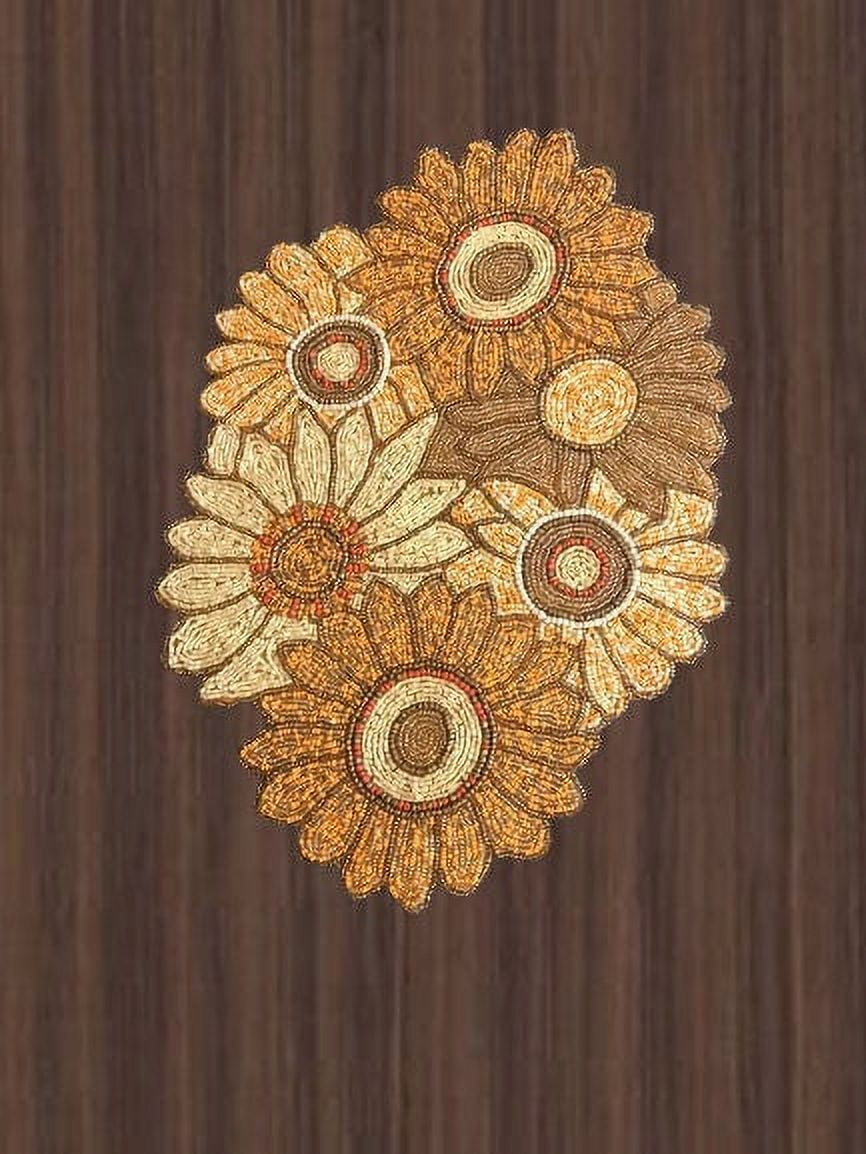 Set of 13 Pieces, Sunflower Table Runner And Placemat Set, Beaded Table Runner And Tablemat Set, Wedding Table Decoration