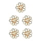 thumbnail image 1 of Guardurnaity Bufanda anillo elegante oro plata bufandas broche con diamantes de imitación galvanoplastia aleación envoltura abrazadera Heronsbill oro 5piezas, 1 of 6