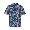 thumbnail image 3 of Picia Lilies Flowers Gentle Cotton Regular Fit Short Sleeve Casual Hawaiian Shirt for Men-X-Large, 3 of 9