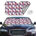 thumbnail image 2 of Haiem Peonies Car Windshield Sun Shade - Blocks UV Rays Sun Visor Protector, Sunshade to Keep Your Vehicle Cool, Universal Fit SUV Van Sedan-, 2 of 7
