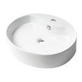 thumbnail image 4 of Pemberly Row White 22" Oval Above Mount Ceramic Sink with Faucet Hole, 4 of 5