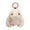 White, variant on Faux Mink Rabbit Keychain with Middle Finger Charm, Cute Funny Key Ring for Women Girls, Soft Car Key Accessory,Gray
