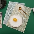 thumbnail image 3 of LINLIN 4 Pack Rectangle Placemats PVC Placemats Hollow Table Place Mats Heat Resistant Non slip Dining Placemats Decorative Placemats, 3 of 5