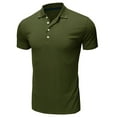thumbnail image 4 of Moda hombre casual manga corta botón patchwork tops sudaderas blusa Pompotops  oipoqjl43881, 4 of 6