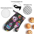 thumbnail image 3 of Pofeuu Cat Icecream Print Oven Mitts and Pot Holders 4 pcs Set,High Heat Resistant 500 Degree Extra Thicken Long Kitchen Cotton Oven Glove for Cooking, 3 of 6