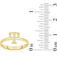 thumbnail image 4 of Floreo 10k Yellow Gold Letter A-Z Small Block Alphabet Character CZ Initial Ring, 4 of 5