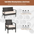 thumbnail image 3 of Patiojoy 8PCS Conversation Wicker Set Patio Rattan Table&Cushioned Chair, 3 of 10