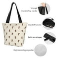 thumbnail image 7 of Cauagu Labrador Retriever Dog Print Canvas Aesthetic Tote Bag for Women Beach Bag Shopping Bags Shoulder Bag Reusable Grocery Bags, 7 of 7