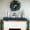 Blue, variant on Northlight 3-Finish Shatterproof Ball Christmas Garland - 6' x 3.5" - Silver - Unlit