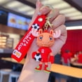 thumbnail image 2 of 2026 Soccer Fan Mascot Rubber Keychain Set, Cute Multi-Color Cartoon Key Rings for Keys, Backpacks & Bags, Soft Durable Souvenir Gift for Sports Fans, 2 of 9