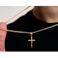 thumbnail image 6 of DORANA Gold Plated Cross Necklaces for Men Boys 316L Stainless Steel Cross Pendant Chain Catholic Christian Religious Birthday Christmas Jewelry Gifts Teen Boys Stocking Stuffers for Kids 20 Inch, 6 of 6