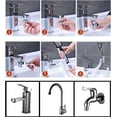 thumbnail image 3 of Desviador de grifo de ducha de 3 vías con cierre, adaptador de latón cromado, válvula desviadora de ducha para fregadero de cocina o baño, lavadora M22 x M24, 3 of 5