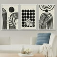 thumbnail image 2 of PixonSign Framed Canvas Print Wall Art Set Geometric Mid-Century Jungle Plant Collage Abstract Shapes Illustrations Modern Art Boho Decorative for Living Room, Bedroom, Office - 16"x24"x3 WHITE, 2 of 5