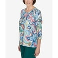 thumbnail image 6 of Alfred Dunner Womens  Scroll Multicolor Patterned Top, 6 of 6