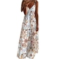 thumbnail image 1 of Vestido largo HUOGUO Fashion para mujer, verano, cuello en V, 1 of 4