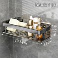 thumbnail image 3 of Estante de baño Estante sin taladro Organizador de almacenamiento de cocina Estante de aluminio para champú Toallero Estante de ducha Accesorio de baño, 3 of 5