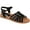 Black, variant on Womens Kimmie Ankle Strap Flat Sandals