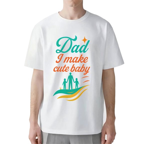AllAreN Daddy T-Shirt Father's T-Shirt for Men Shirts for Dad Funny Short Sleeve T-Shirts for Dad