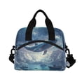 thumbnail image 6 of FORMRS Reusable Lunch Bag for Work School Leakproof Insulated Cooler with Adjustable Shoulder Strap, Night Floating Whale, 6 of 6