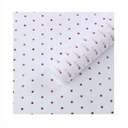 Panda Superstore Red Dots Flower Bouquet Floral Lining Wrapping Paper - 20 Piece