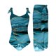 thumbnail image 1 of MKLEKYY Trajes De Baño Mujer 2 Piezas Women 1 Piece Swimwear+1 Piece Cover Up Two Piece Vintage Print Swimsuit Monokini Bikini 2 Piece Swimsuits Two Piece Tankini Set 422, 1 of 2