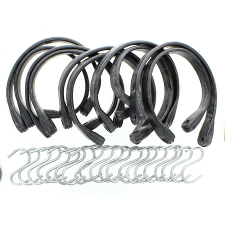 

Rubber Bungee Cords 15 With S Hooks Multiple Use Tiedown Tarp Straps Lot of 10