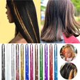 thumbnail image 1 of XIAQUJ Rallonge de Cheveux 123 cm avec Outil 12 Couleurs Kit de Rallonge de Cheveux Rallonges de Cheveux Pailletées pour Femmes Filles Accessoires pour Cheveux Rouge, 1 of 2