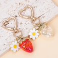 thumbnail image 5 of Cute Strawberry keychain - Daisy Flower Heart Key rings - Bag Charms Purse Accessories Decor for Women Girl Gift, 5 of 6