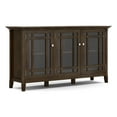 thumbnail image 4 of Simpli Home Bedford SOLID WOOD 62 inch Wide Transitional Wide Storage Cabinet in Dark Tobacco Brown, 4 of 15