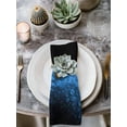 thumbnail image 2 of Blue Fruit Cloth Napkins Set of 4 Reusable Dinner Napkins, Modern Minimalist Decor Black Background Cocktail Napkin Washable Table Napkins for Wedding/Holiday Party/Baby Shower 20"x20", 2 of 7