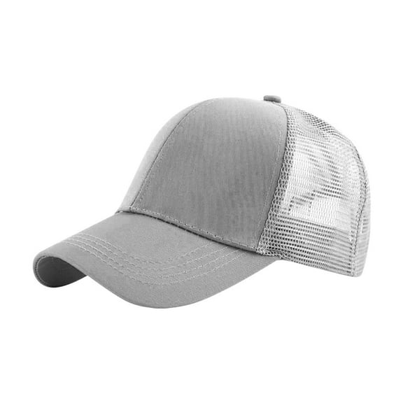 Women Sun Hats Outdoor Unisex Baseball Mesh Cap Open Back Solid Color Sun Hat Cap