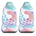 thumbnail image 2 of ZNDUO 2 Piece Universal Car Seat Covers for Front Seats, Polyester Watercolor Abstract Geometric Graffiti Pattern Elastic Car Seat Protectors, 2 of 8