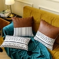 Latex Pillow Throw Pillow Pillow Protector Geometric Lines Tassel Pu