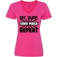 thumbnail image 3 of Inktastic Eat, Sleep, Krav Maga, Repeat Women's V-Neck T-Shirt, 3 of 5