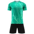 thumbnail image 5 of LJEFF Kids 2PC Soccer Uniform Set, Summer Quick Dry Elastic Waist Short Sleeve Boy Sports Outfit Green Size 20, 5 of 5