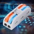 thumbnail image 1 of 10PCS PCT2, 2 Color Button Wire Connector Quick Terminal Block for Wiring Clip, 2 in 2 Out Safe Connection, 1 of 7