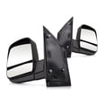 thumbnail image 4 of For Chevy Express 1500 2008-2014 Door Mirror Driver and Passenger Side | Pair | Manual Folding | Non-Heated| Textured Black | Replacement For 20838065, 20838066 | GM1320395, GM1321395, 4 of 8