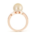 thumbnail image 2 of ANGARA Solitaire Golden South Sea Cultured Pearl Bypass Ring with Diamonds in 14K Rose Gold for Women | June Birthstone, Birthday, Anniversary, Jewelry Gift for Women | Pearl Ring, 2 of 8