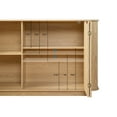 thumbnail image 5 of 63" Storage Sideboard, Buffet Cabinet with Adjustable Shelves, Suitable for Kitchen, Living Room, Hallway, Natural, 5 of 6