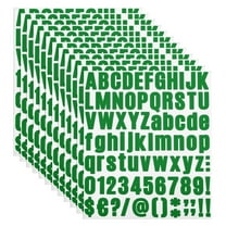Uxcell Vinyl Letters Numbers Stickers Kit, Self Adhesive Decals for Mailbox, Sign Dark Green 972 Pieces 12 Sheets