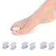 thumbnail image 1 of Separador de dedos Corrector de juanetes para mujeres y hombres Almohadillas para juanetes Férula para alivio del dolor de juanetes Cojín de silicona para el dedo gordo del pie - Blanco, 3 pares, 1 of 5