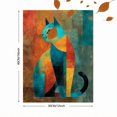 thumbnail image 3 of Qisvanset Colorful Abstract Cat Canvas Print 12x16 Inch Bar Wall Decor, 3 of 8