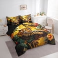thumbnail image 3 of Feelyou Wildlife Cheetah Twin Bedding Sets 7pcs, Tropic Palm Flower Bedding Comforter Set, 3 of 8