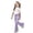 outfits 48#Purple, variant on ZXLBBD Girls' Stylish Casual Outfit with Bow Print and Flared Leg Pants 2 Piece Toddler Comfy Loose Fit Daily Wear Clothes Sets,Light Pink,Size 5 Y-6 Y