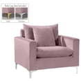 thumbnail image 3 of Meridian Furniture Naomi Velvet Accent Chair in Pink, 3 of 8